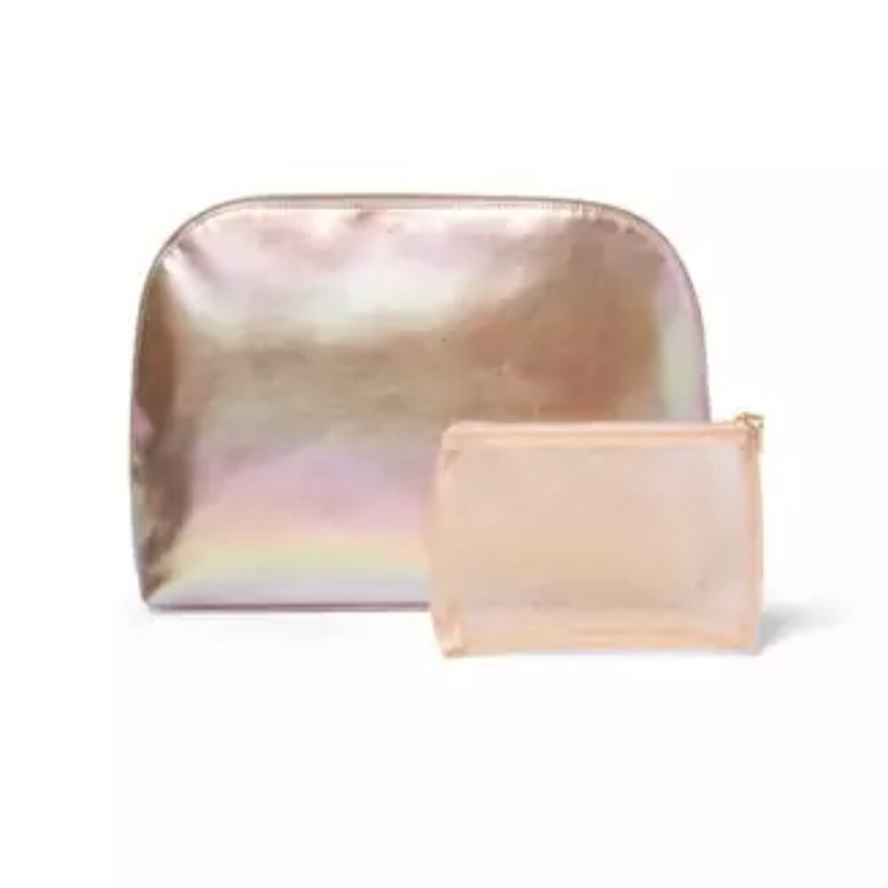 NEW Sonia Kashuk™ Set Large Shimmer Pink Travel Makeup and Toiletry Bag